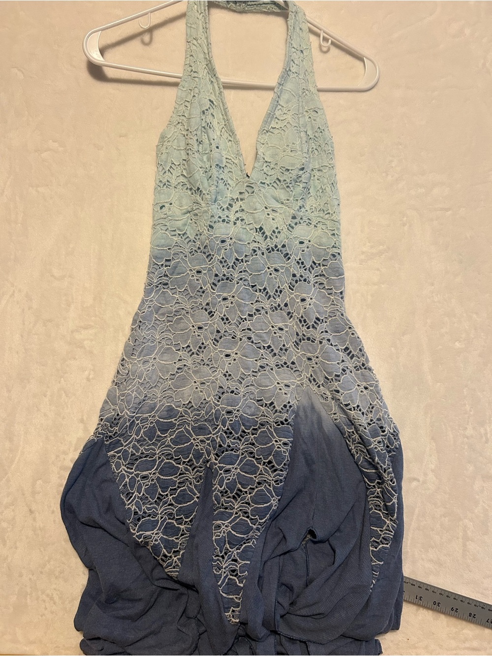 Cache Pale Blue Lace Shell Top